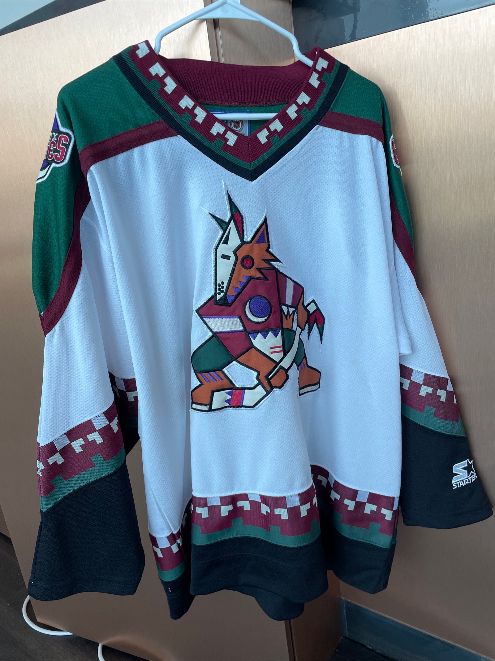 Phoenix Coyotes NHL Hockey Hoodie Sweatshirt Men's Medium Faded Distressed  Red