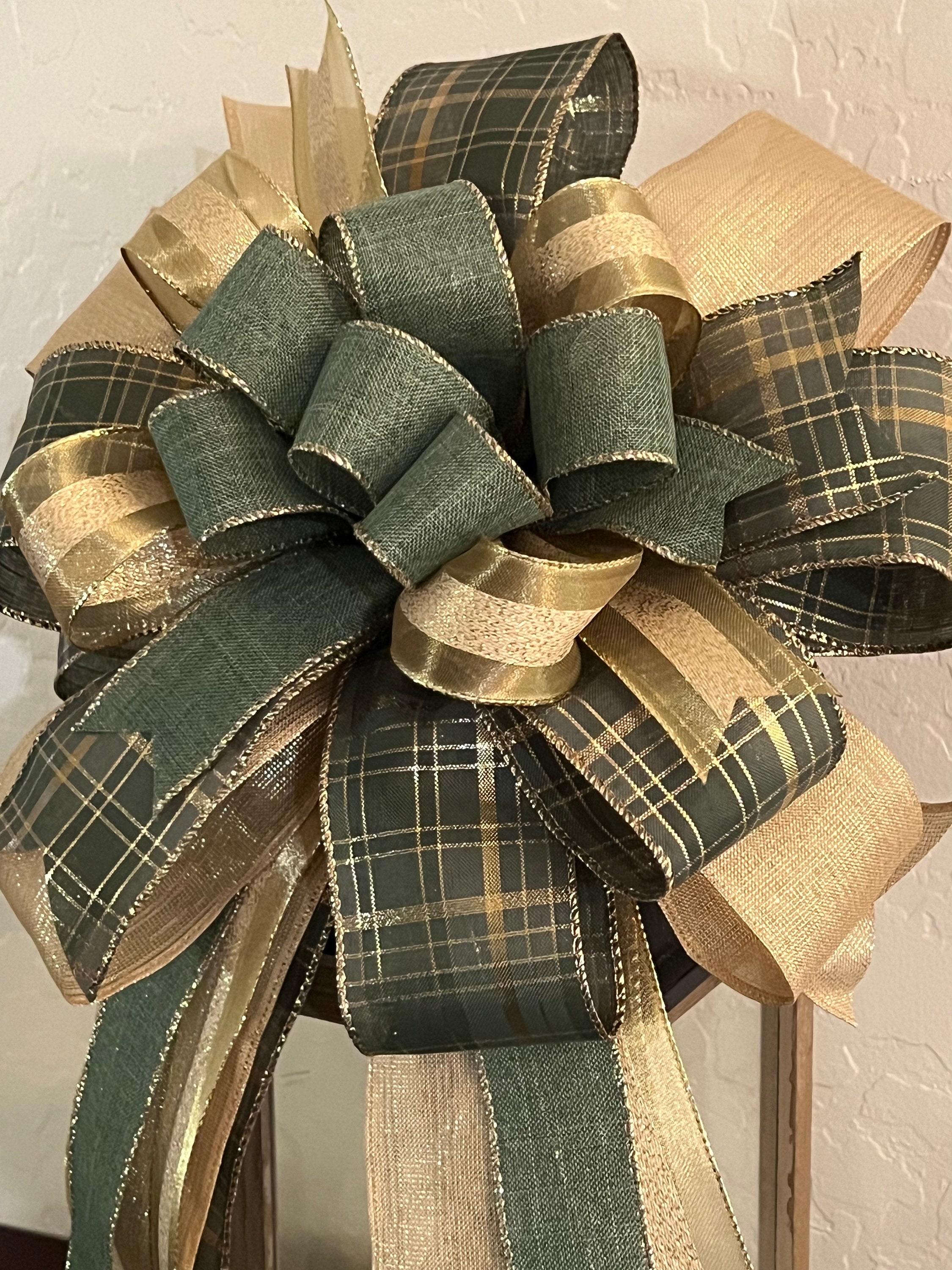 Green and Gold Christmas Decorations, Green Christmas Tree Topper