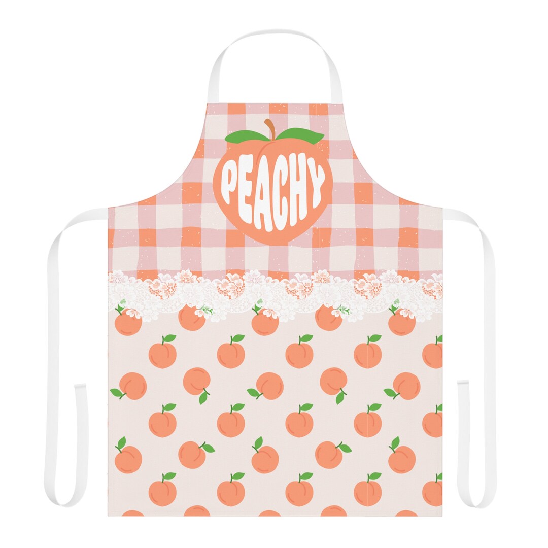 Peach - Jacquard Weaving Cotton Apron with Pocket 20