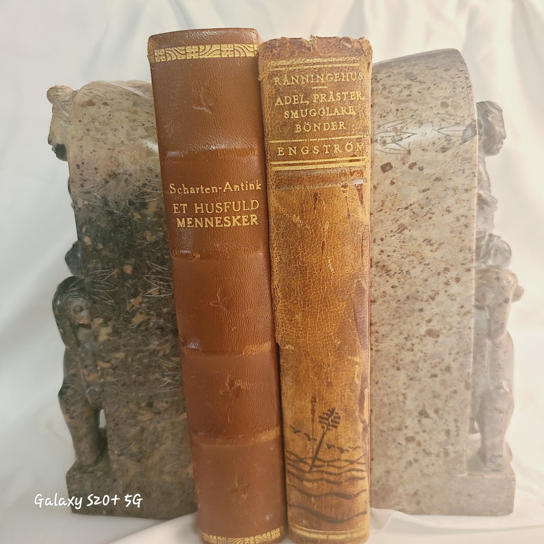 Antique Chinese Soapstone Bookends TWO INCLUDED Etsy