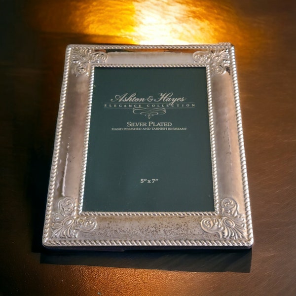 Silver Plated Ashton and Hayes 5 X 7 Picture Frame