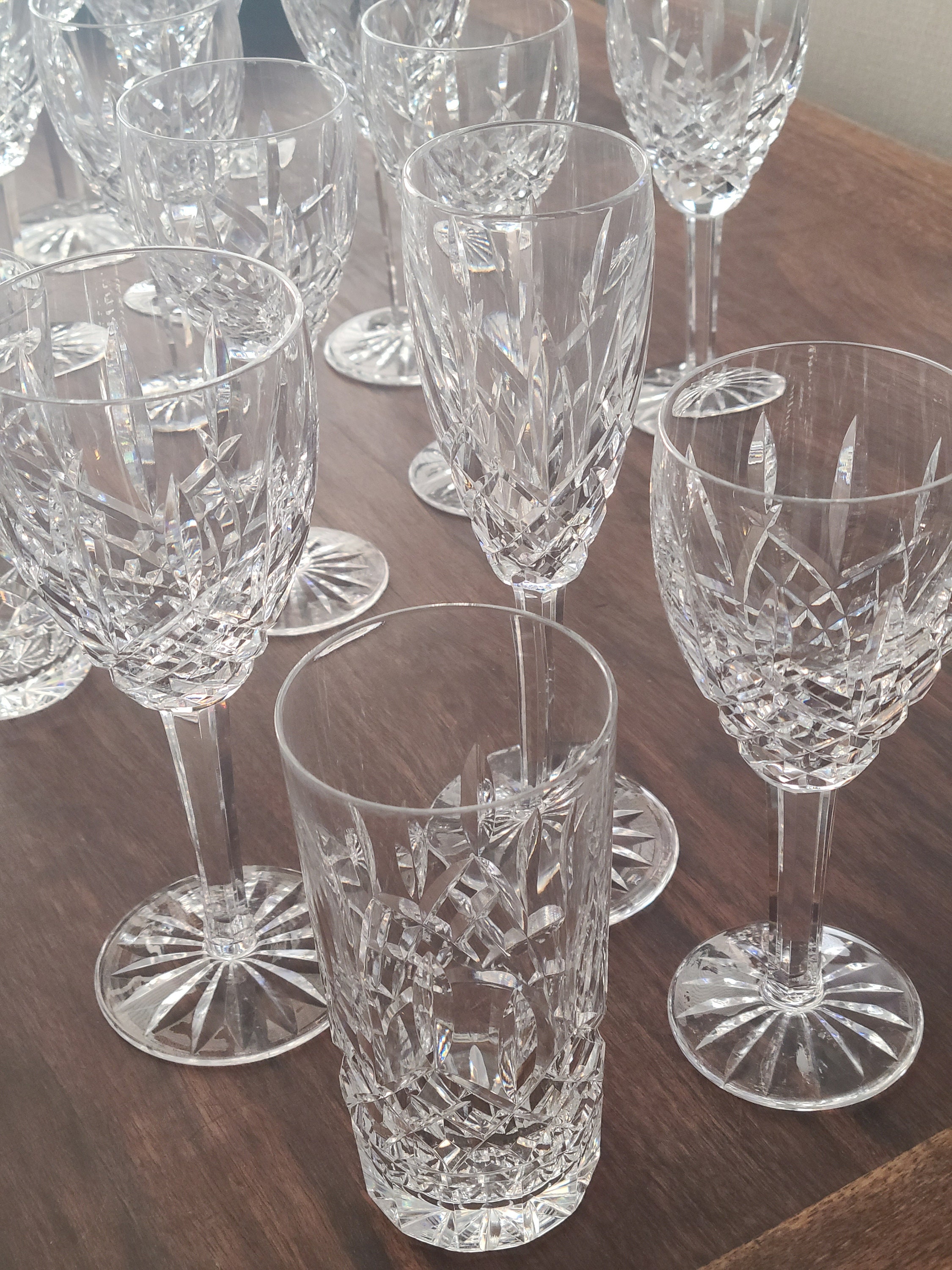 Vintage Waterford Crystal Glasses Araglin Patternfour Styles Etsy UK