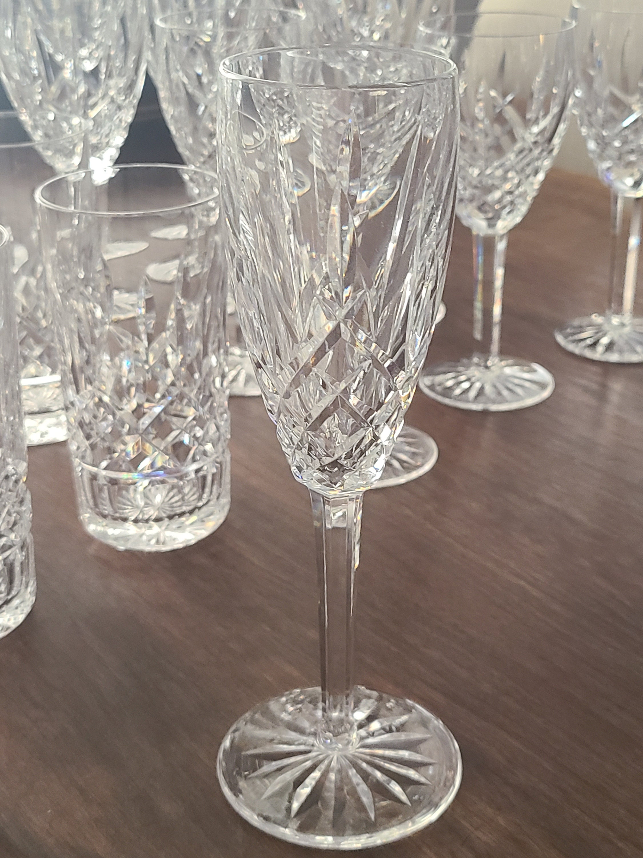 Vintage Waterford Crystal Glasses Araglin Patternfour Styles Etsy UK