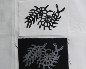 Centipede Patch - Linocut Sew on Punk Patches