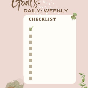 GOALS LIST