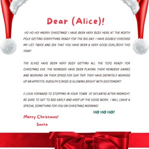 Letter From Santa (printable) - Etsy