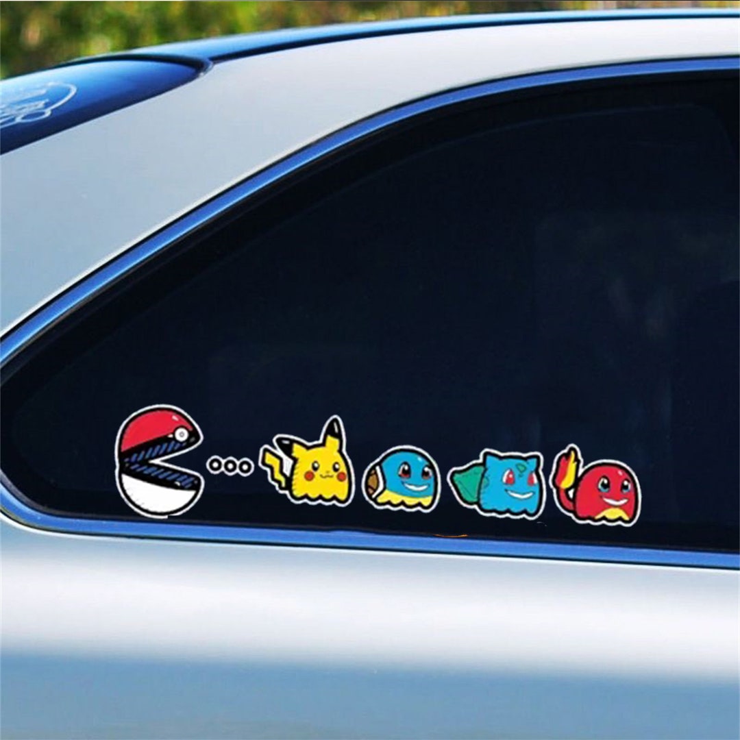 Pikachu Car Stickersfunny Car Decalskawaii Car Stickerpoke Etsy