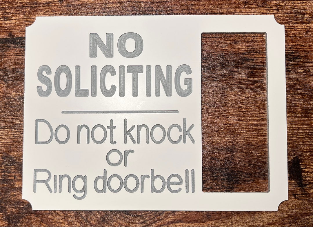 NO SOLICITING Surround, Do Not Ring Doorbell Sign, Do Not Knock on the ...
