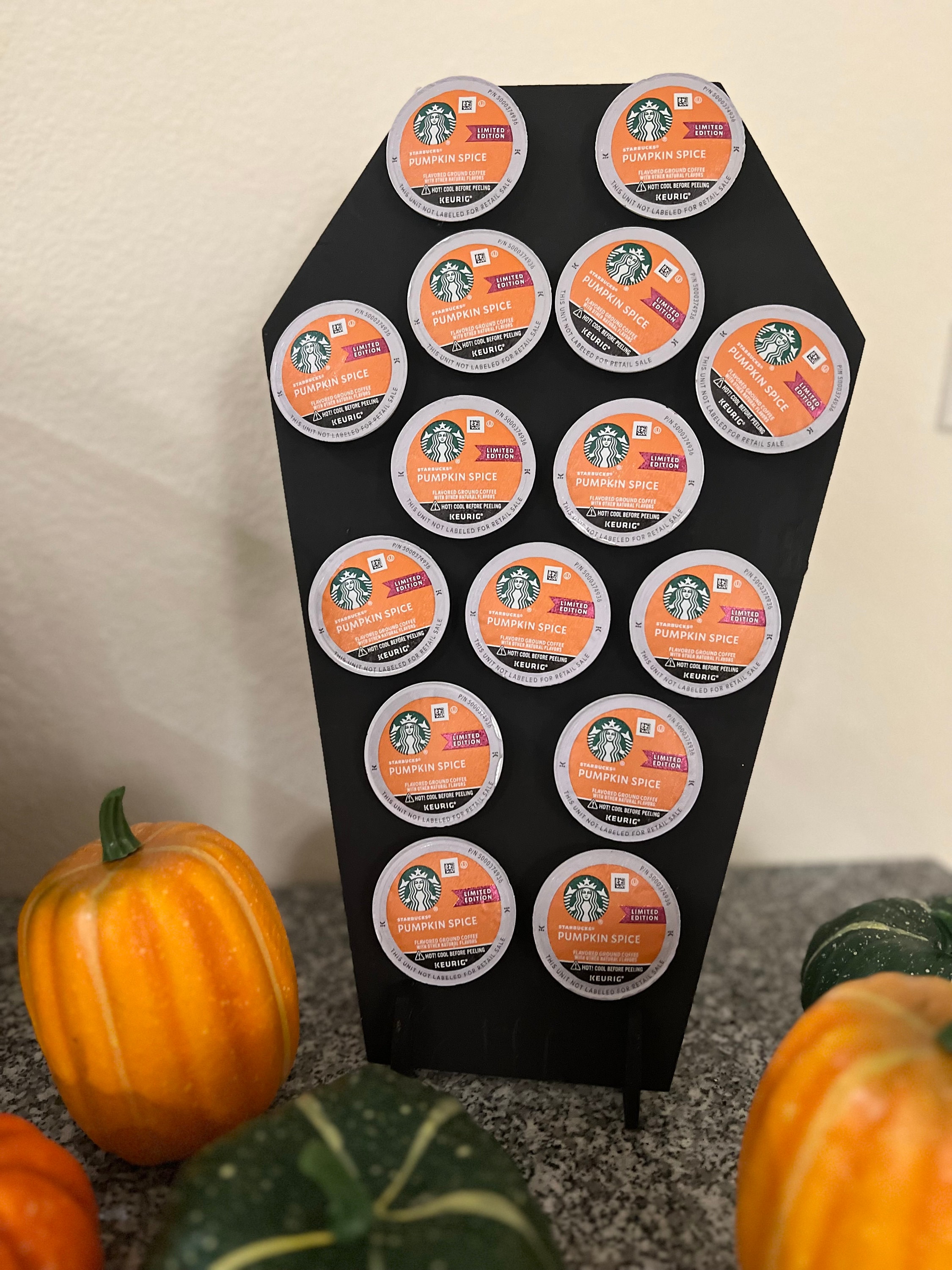 Coffin K Cup Holder: Halloween Coffee Decor, Personalized Option