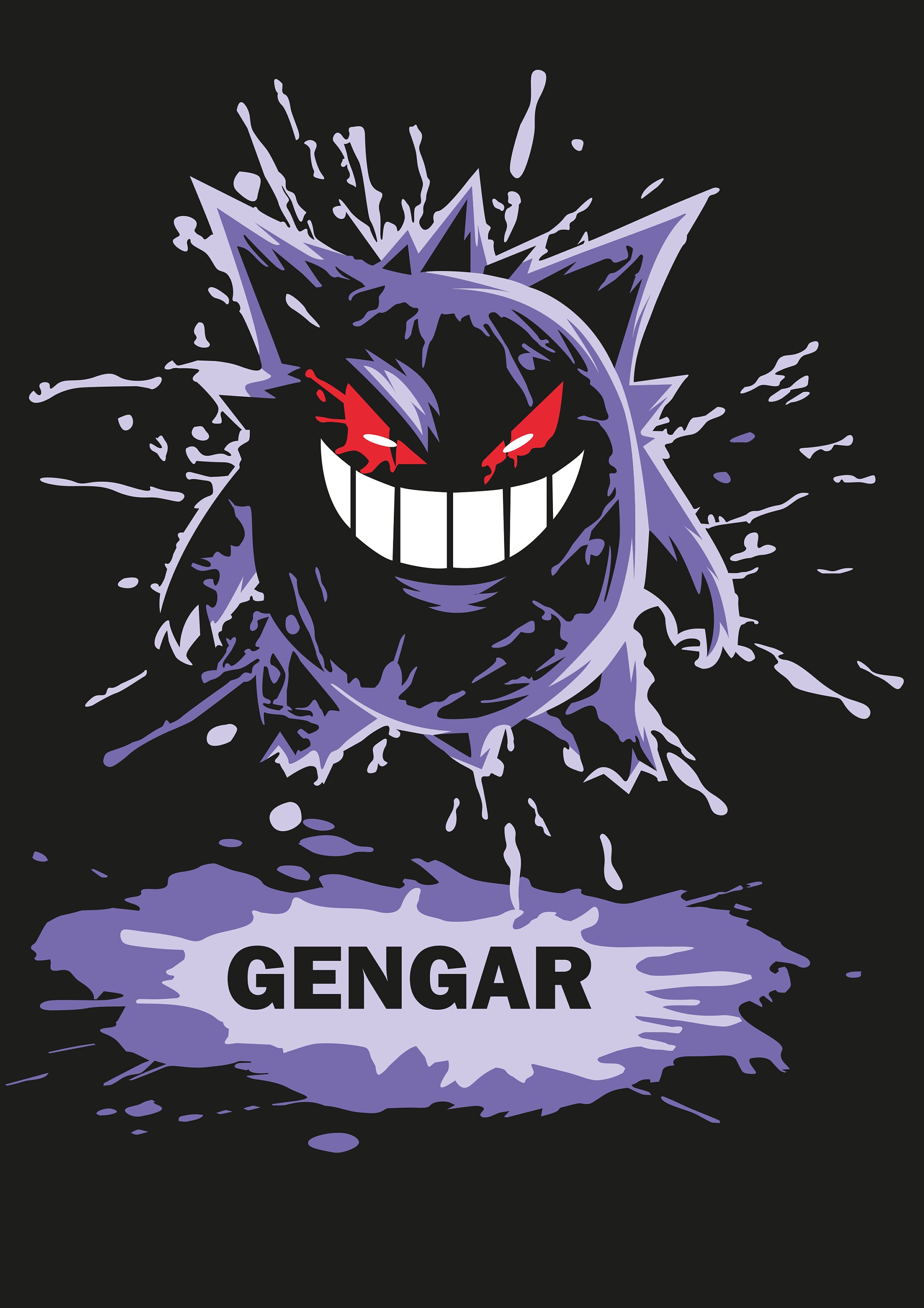 ゲンガー　ポスター Gengar vector - Etsy 日本