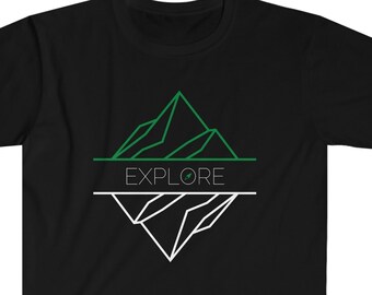 Explore Outdoors Tshirt - Nature Tshirt - Mountain Tshirt - Nature Lover Tshirt - Adventure Tshirt - Hiking Tshirt - Softstyle T-Shirt