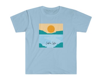 Lake Tshirt - Summer Tshirt - Sun Tshirt - Summer Sun - Lake Life Tshirt - Water Tshirt - Lake Cabin Tshirt - Softstyle T-Shirt