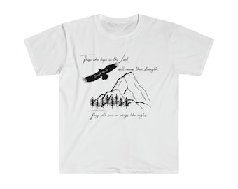 Jesaja 40:31 Bibel Vers Shirt - Glaubens Shirt - Gott - Religiöses Shirt - Katholisches Shirt - Vertrauen Shirt - Softstyle T-Shirt