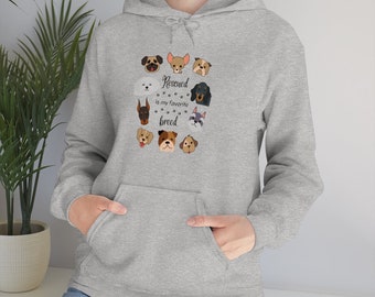 Rescue Animal Hoodie - Favorite Breed Hoodie - Dog Rescue Hoodie - Animal Lover Hoodie - Adopt Animal Hoodie Hooded Sweatshirt Animal Rescue