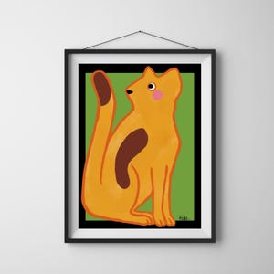 Art Print Alley Cat Series &quot;Thomas&quot; 8.5 x 11&quot; by PSGStudioArt | Local Artist from San Diego, California