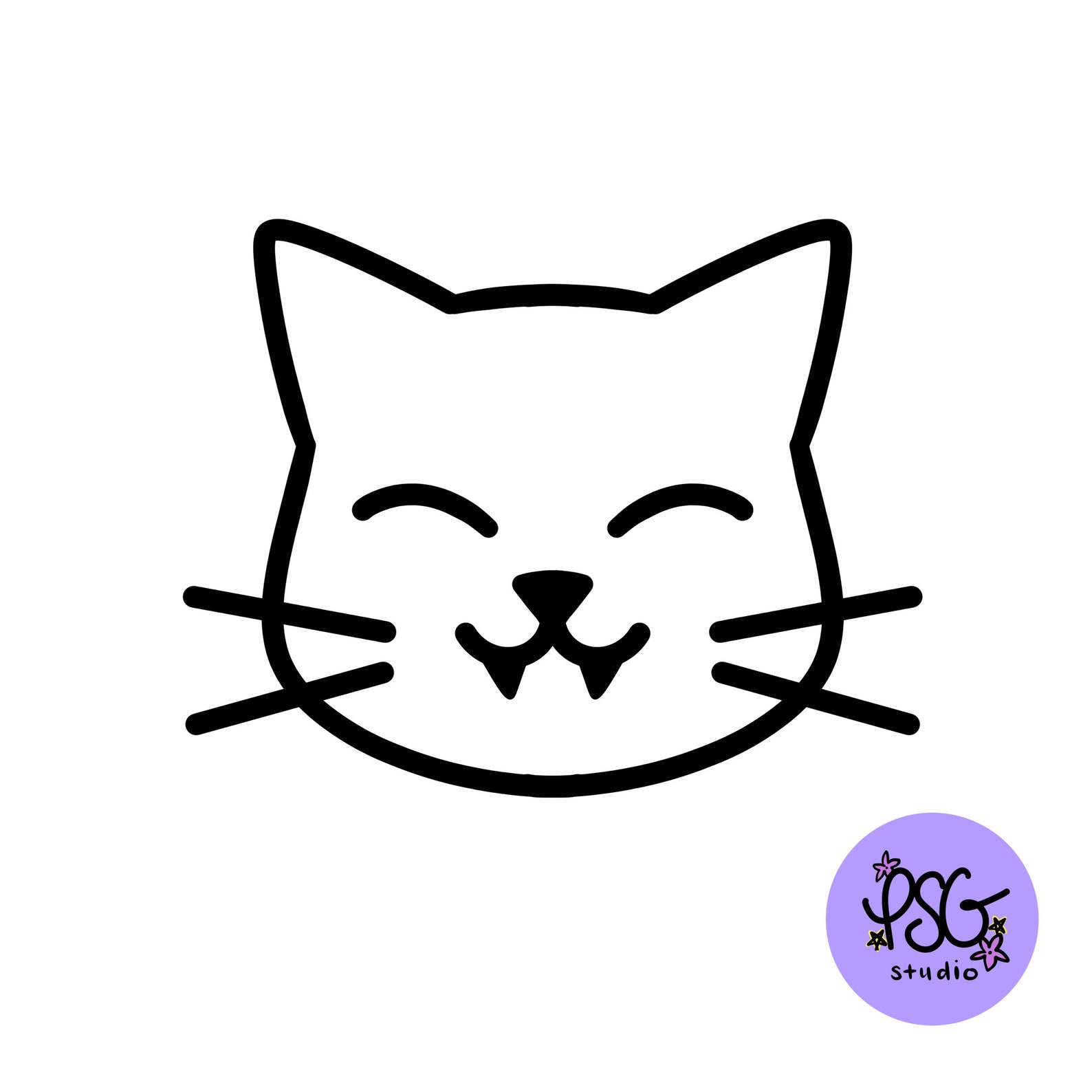 Vinyl Decal Happy Cat Cute Vinyl Decal Sticker Cute Cat Car Etsy