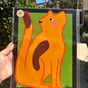 Art Print Alley Cat Series &quot;Thomas&quot; 8.5 x 11&quot; by PSGStudioArt | Local Artist from San Diego, California