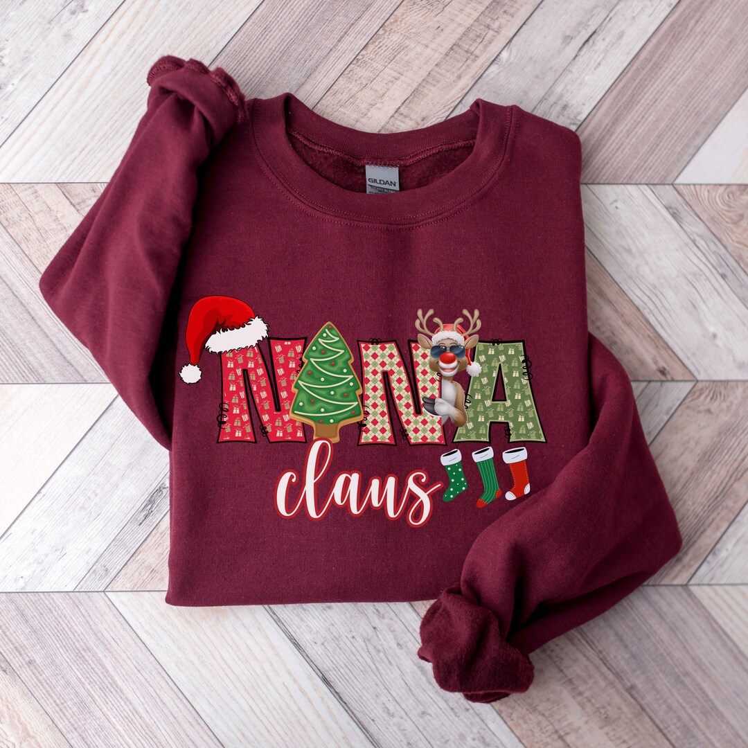 Custom Nana Clause Christmas Sweater Christmas Shirt Holiday Sweater ...