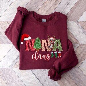 Custom Nana Clause Christmas Sweater | Christmas Shirt | Holiday Sweater | Gift for Mom | Gift for Grandma