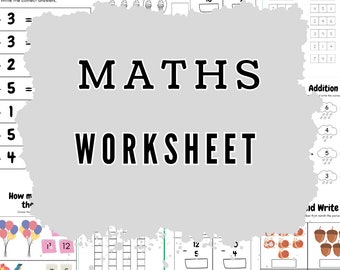Math Worksheets - Printable - Instant download - Addition - Subtraction