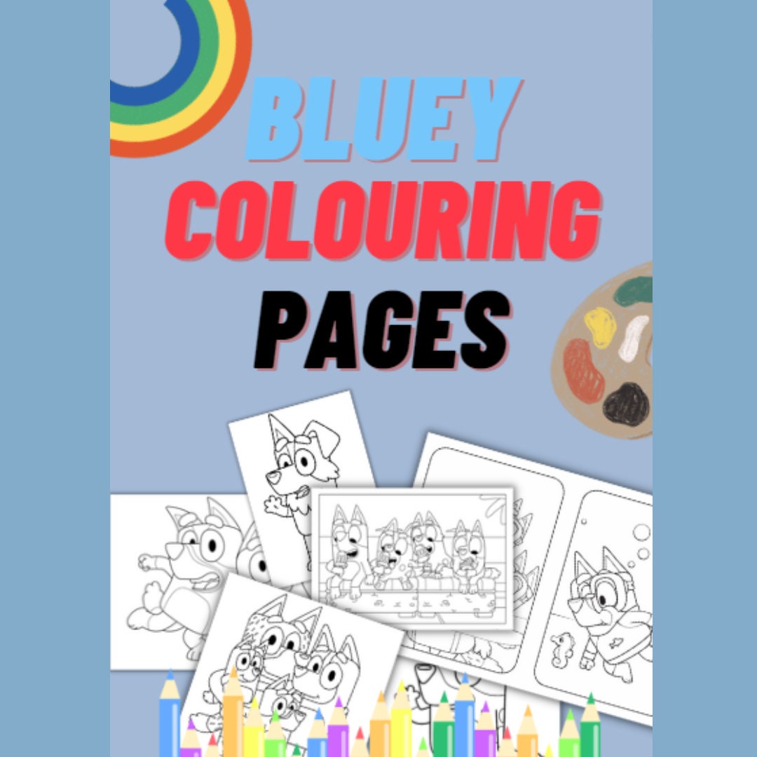 Bluey Colouring Pages / Bluey Activity Book/ Instant Printable Etsy