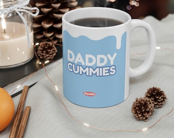 Daddy Cummies Mug Meme Gag Gift Twitch Vtuber Gamer Streamers Fans