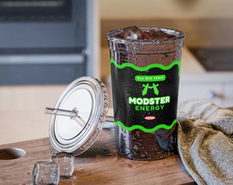 Modster Energy Boba Bubble Tea Cup Meme Gag Gift Twitch Vtuber Gamer Streamers Fans