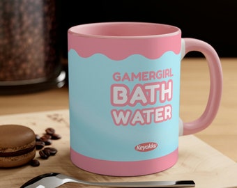 Gamer Girl Bath Water Mug Meme Gag Gift Twitch Vtuber Gamer Streamers Fans