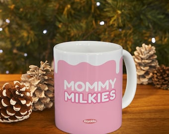 Mommy Milkies Mug Meme Gag Gift Twitch Vtuber Gamer Streamers Fans