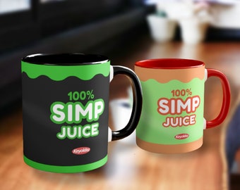 Simp Juice Mug Meme Gag Gift Twitch Vtuber Gamer Streamers Fans