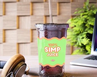 Simp Juice Boba Bubble Tea Cup Meme Gag Gift Twitch Vtuber Gamer Streamers Fans