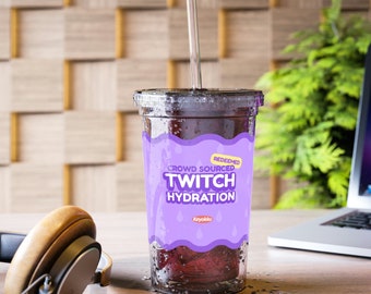 Twitch Hydration Boba Bubble Tea Cup Meme Gag Gift Twitch Vtuber Gamer Streamers Fans