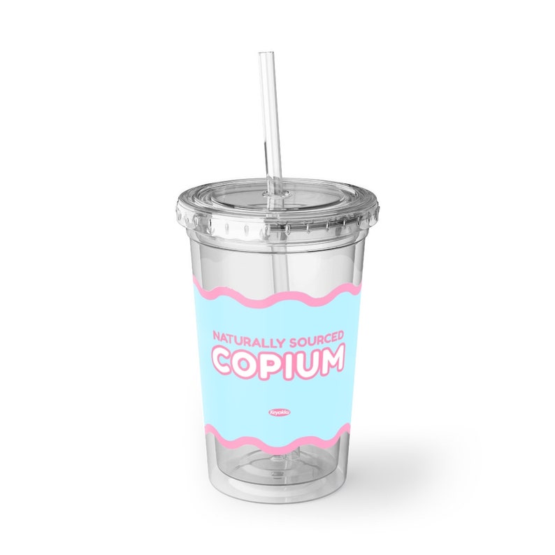 Copium Blue Boba Bubble Tea Cup Meme Gag Gift Twitch Vtuber Gamer ...