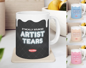 Artist Tears Mug Meme Gag Gift Twitch Vtuber Gamer Streamers Fans