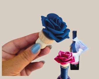 Tapón de botella de vino con forma de flor: regalos para despedidas de soltera y bodas