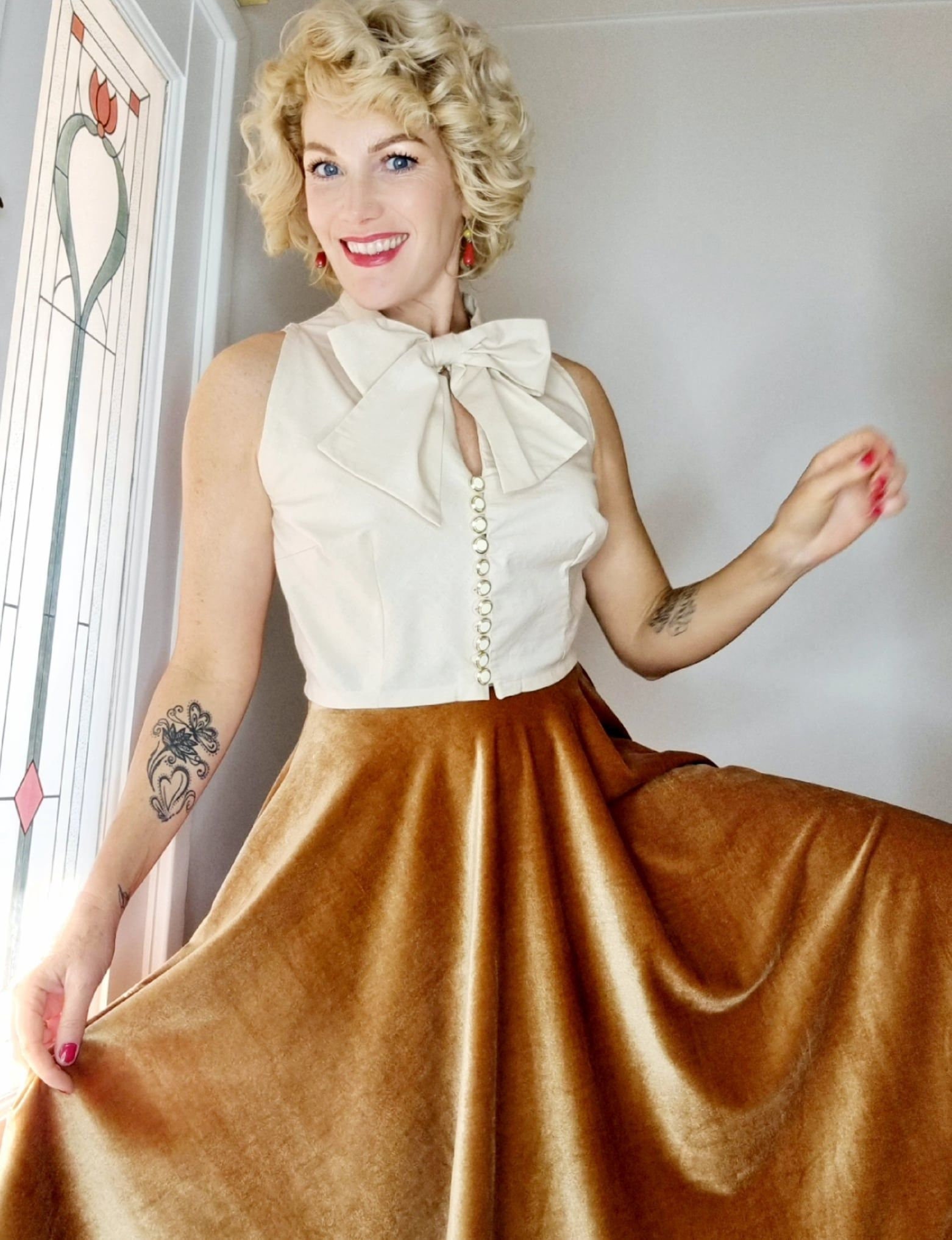 Green faux leather midi deals skirt
