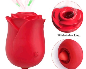 Enchanted Rose Bud Licking and Sucking Silicone Rechargeable Stimulator