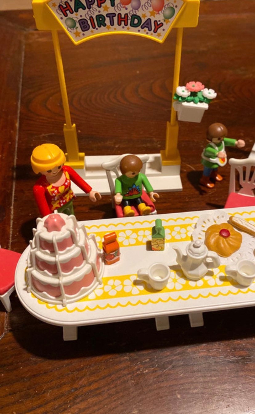 PLAYMOBIL 5511 GARCON Ballon Rose Fete Gouter Anniversaire Serie Rose