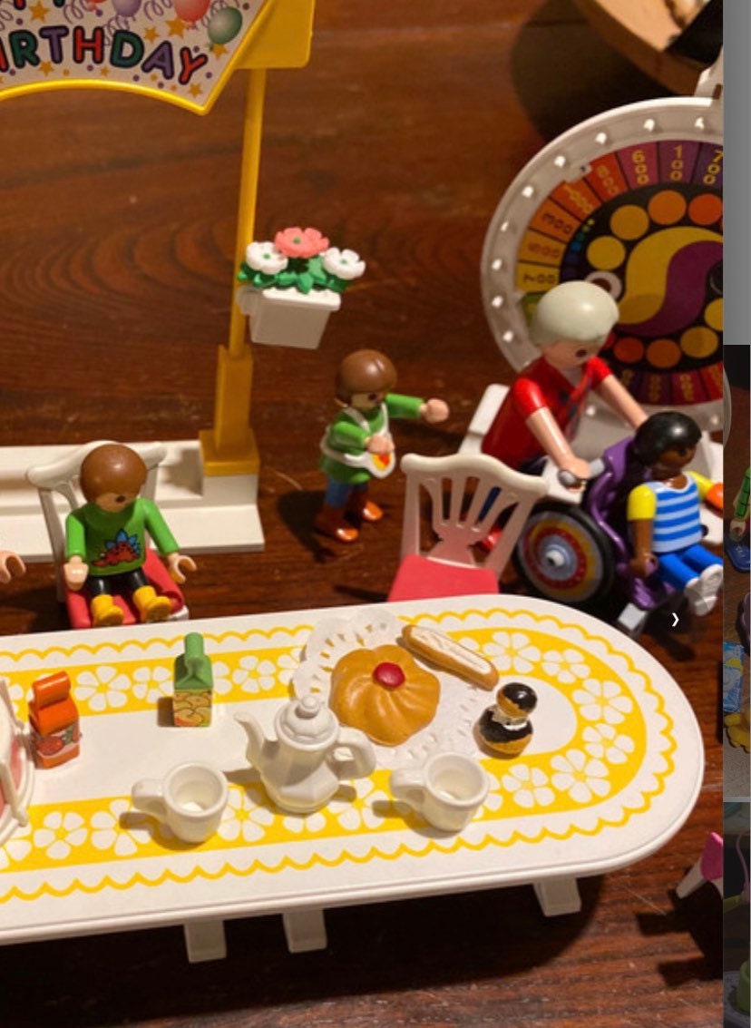 PLAYMOBIL VINTAGE ÉPOQUE 1900 arche fleurie goûter anniversaire set 5511 de 1998 EUR 10,00