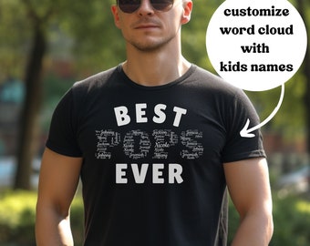 Personalized Pops T-Shirt, Custom Kids Names Word Cloud