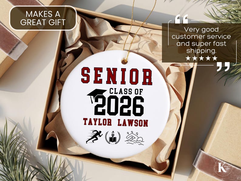Class of 2026 Graduation Ornament Personalized Gift for High School ...