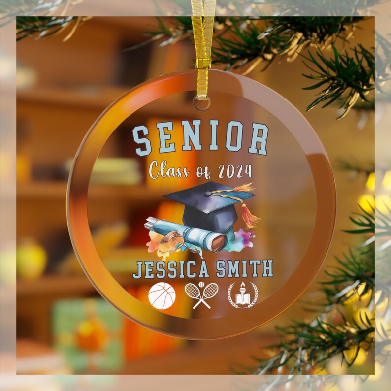 Senior 2024 Ornament, Custom Senior Class of 2024 Ornament