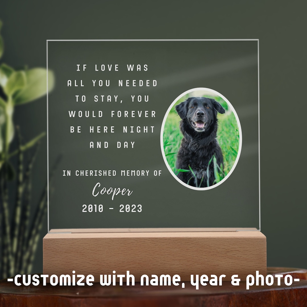 Personalized Dog Memorial Plaque, Custom Pet Memorial Acrylic Plaque ...