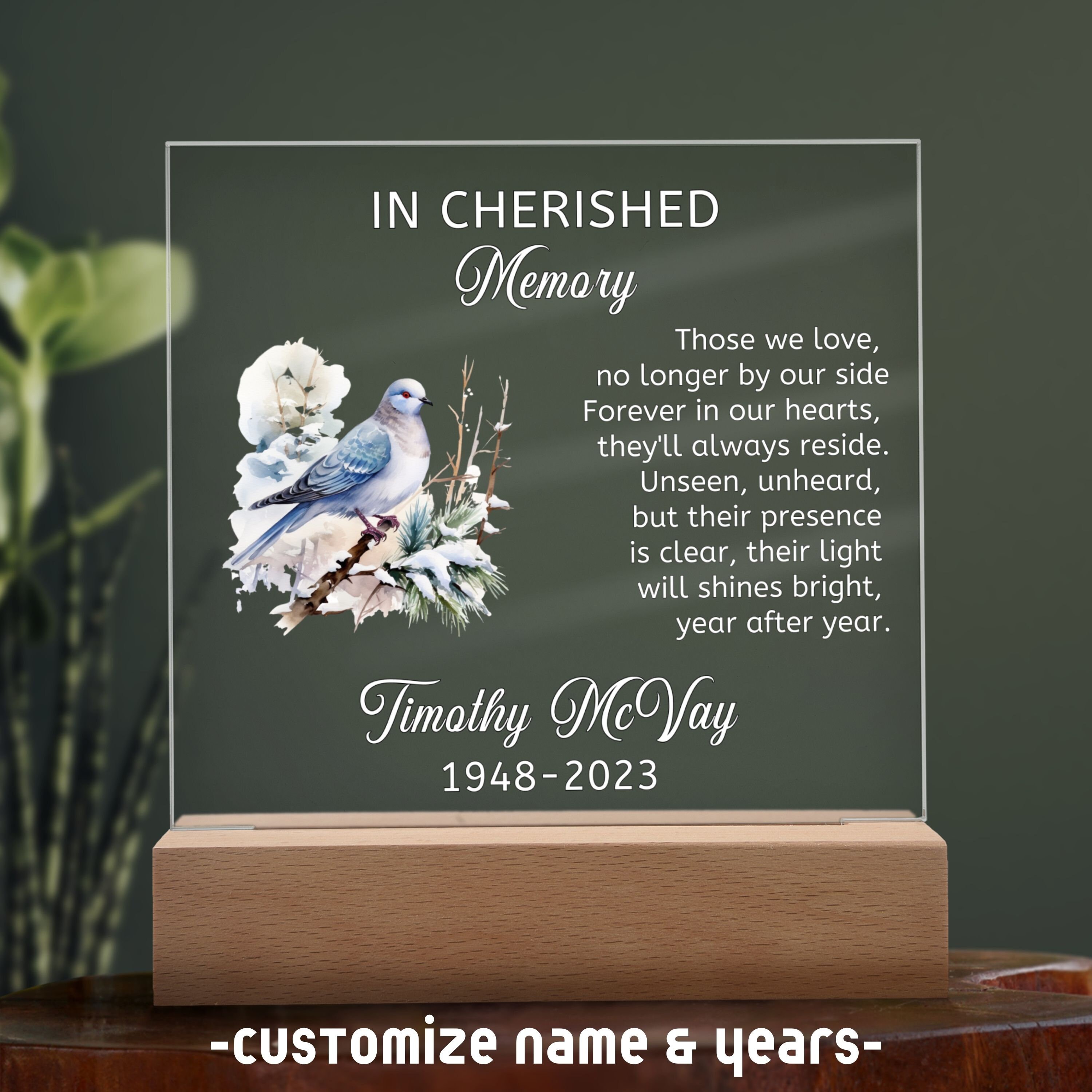 Personalized Cardinal Memorial Acrylic Plaque - Upload Photo - Memorial Gift Idea For Family Member - Those We Love Don't Go Away They Fly Beside Us Every Day main image 1