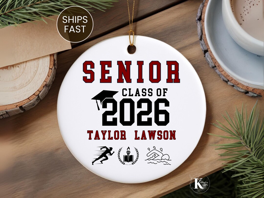 Class of 2026 Graduation Ornament Personalized Gift for High School ...