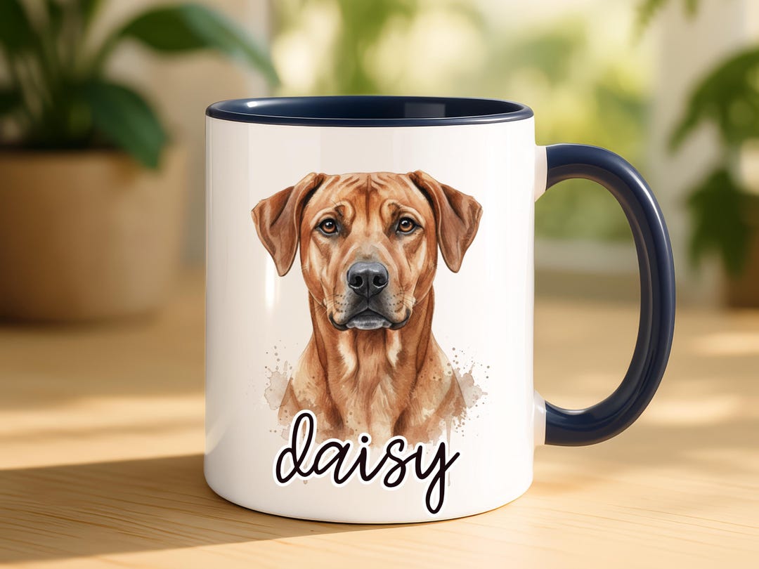Personalized Ridgie Coffee Mug, Custom Dog Name Ceramic Cup, Gift for ...