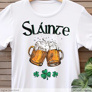 St Patricks Day Slainte PNG | Shamrock SVG | Cheers Irish | Drinking Trendy St Paddy&#39;s Day Digital Download