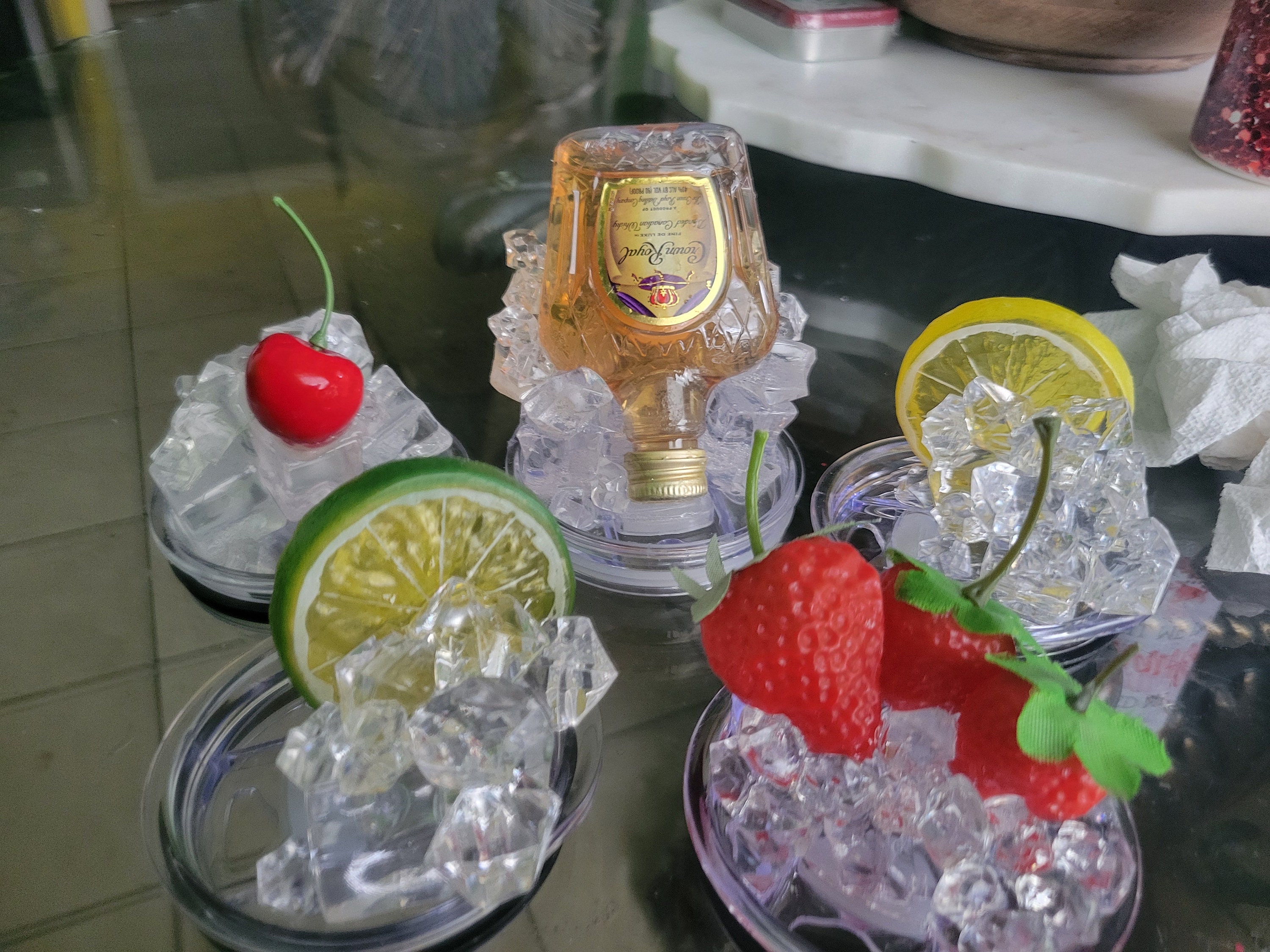 Fruit Ice lid toppers for 20oz Skinny tumblers