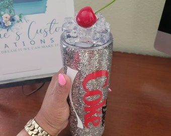Diet Coke Tumbler, Diet Coke, , Tumbler Personalized, Diet Coke Gifts, Glitter tumbler, Soda Can tumbler, Can tumbler, Glitter mugs