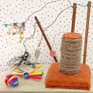 Dollhouse Cat Toys | Miniature Cat Toys | Dollhouse Cat Supplies | Miniature Pet Store | Dollhouse Pet Supplies | 1:12 Scale